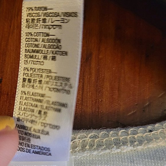 American Apparel Deep V L/S T - Marbled Ivory - sz XS - Picture 6 of 8